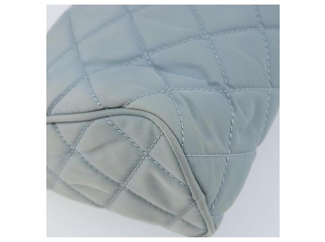 Prada Tasche Nylon Hellblau Silber Auth BAZ116A - Ansicht 9