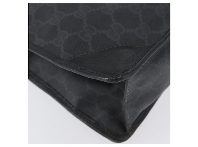 GUCCI GG Supreme Borsa Clutch Vecchia PVC Nero Oro 97 01 029 Auth am11098 - vista 10