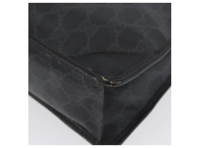 GUCCI GG Supreme Borsa Clutch Vecchia PVC Nero Oro 97 01 029 Auth am11098 - vista 11
