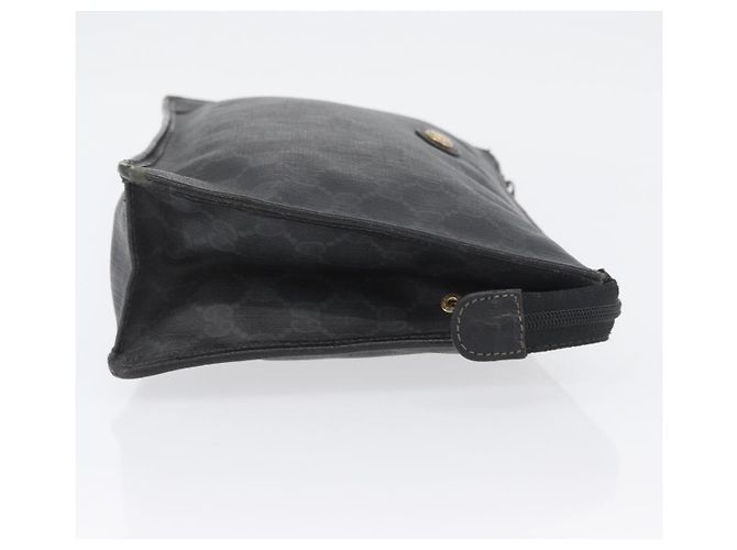 GUCCI GG Supreme Borsa Clutch Vecchia PVC Nero Oro 97 01 029 Auth am11098 - vista 4