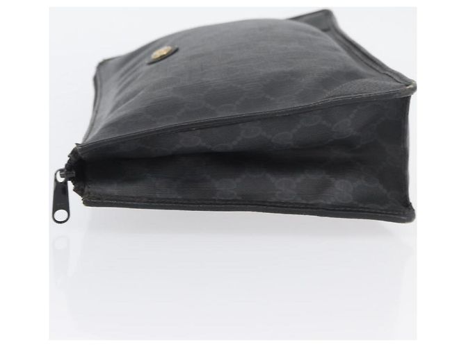 GUCCI GG Supreme Borsa Clutch Vecchia PVC Nero Oro 97 01 029 Auth am11098 - vista 5