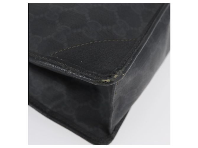 GUCCI GG Supreme Borsa Clutch Vecchia PVC Nero Oro 97 01 029 Auth am11098 - vista 8