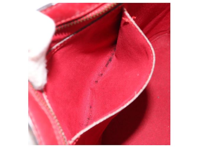 LOUIS VUITTON Epi Saint Jacques Alças Longa Bolsa de Mão Vermelha M52337 Auth ARZ870 Vermelho - vista 19