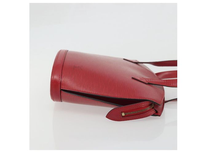 LOUIS VUITTON Epi Saint Jacques Alças Longa Bolsa de Mão Vermelha M52337 Auth ARZ870 Vermelho - vista 4