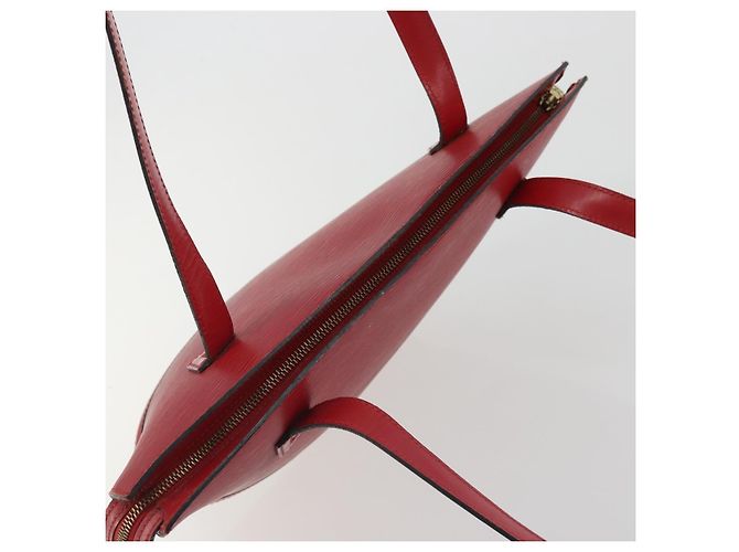LOUIS VUITTON Epi Saint Jacques Alças Longa Bolsa de Mão Vermelha M52337 Auth ARZ870 Vermelho - vista 6