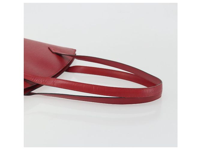 LOUIS VUITTON Epi Saint Jacques Alças Longa Bolsa de Mão Vermelha M52337 Auth ARZ870 Vermelho - vista 7