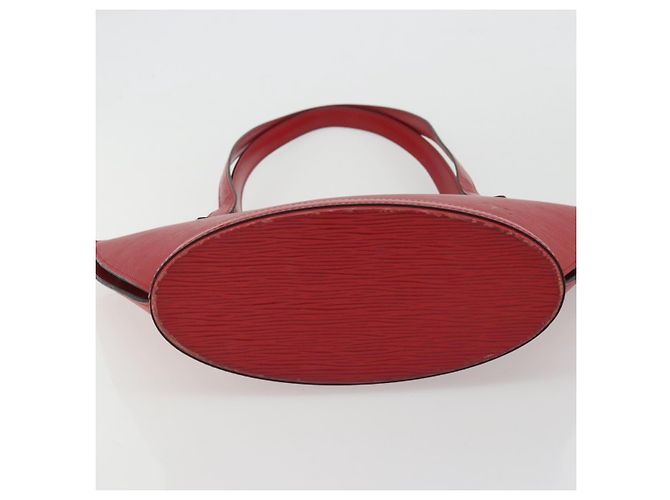 LOUIS VUITTON Epi Saint Jacques Alças Longa Bolsa de Mão Vermelha M52337 Auth ARZ870 Vermelho - vista 9