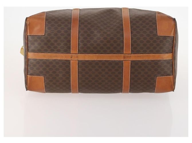 Céline Borsa Boston in tela Macadam CELINE in pelle PVC marrone e oro Auth YKZ215 D'oro - vista 10