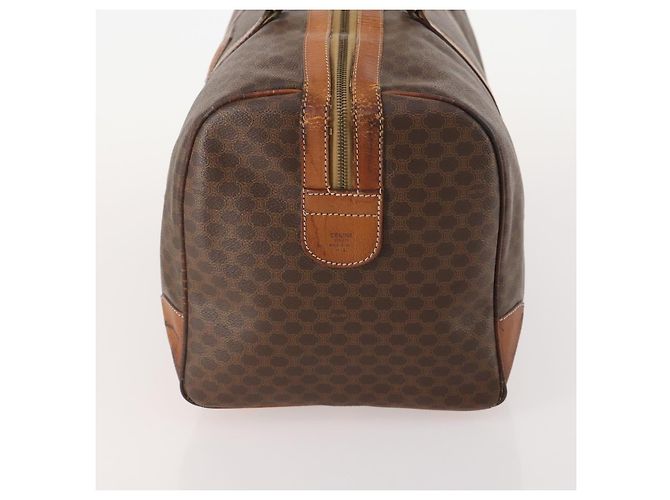 Céline Borsa Boston in tela Macadam CELINE in pelle PVC marrone e oro Auth YKZ215 D'oro - vista 4