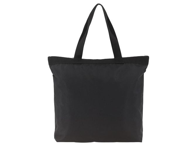 Borsa Tote VERSACE in Nylon Nero Argento Auth ka3538 - vista 2