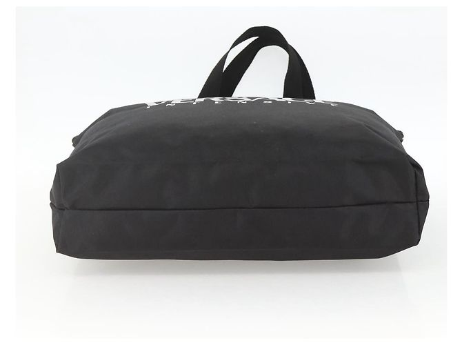 Borsa Tote VERSACE in Nylon Nero Argento Auth ka3538 - vista 5
