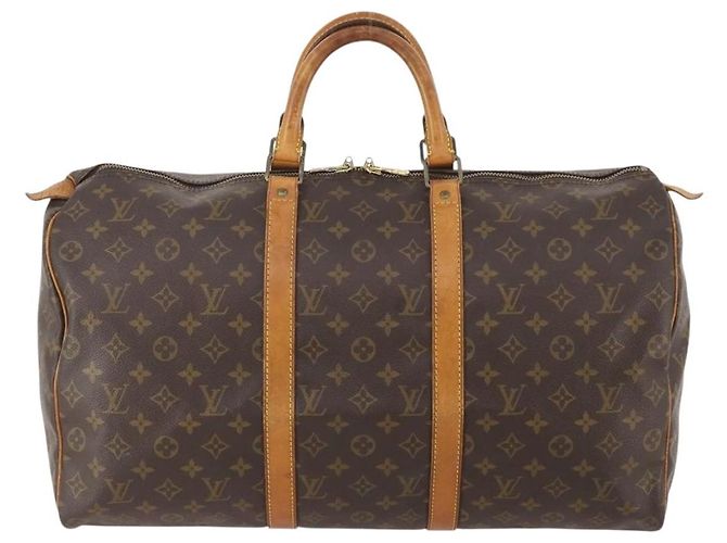 LOUIS VUITTON Borsa Boston Monogram Keepall 50 M41426 Auth LV am10983 Monogramma - vista 2