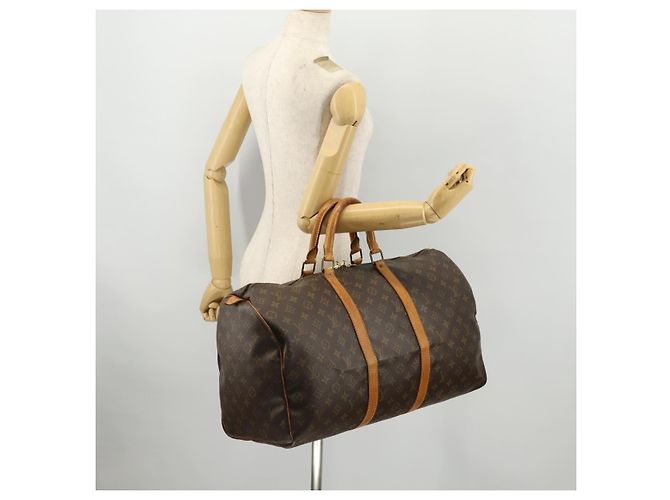LOUIS VUITTON Borsa Boston Monogram Keepall 50 M41426 Auth LV am10983 Monogramma - vista 22