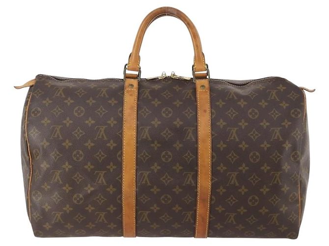 LOUIS VUITTON Borsa Boston Monogram Keepall 50 M41426 Auth LV am10983 Monogramma - vista 3