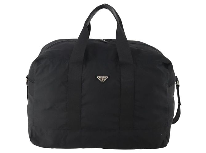 PRADA Boston Bag Nylon 2way Black Silver Auth YKZ057 Silvery - view 2