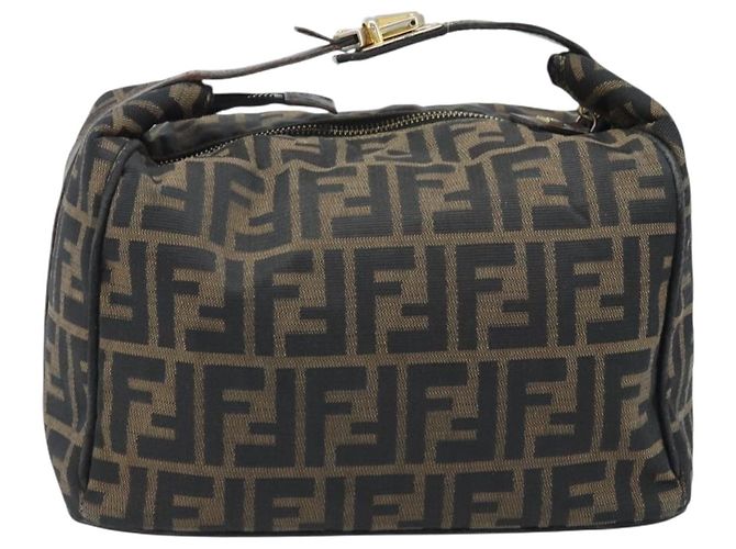 Borsa a mano in tela Zucca FENDI nera e oro Auth bs34151 Nero D'oro - vista 3