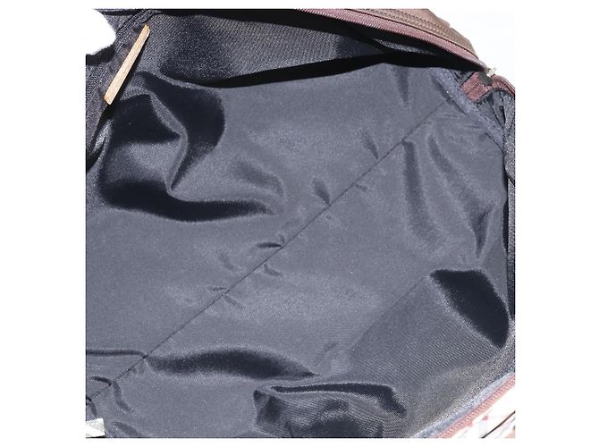 Borsa a mano BURBERRY in nylon marrone argento autentica mr2204 - vista 16