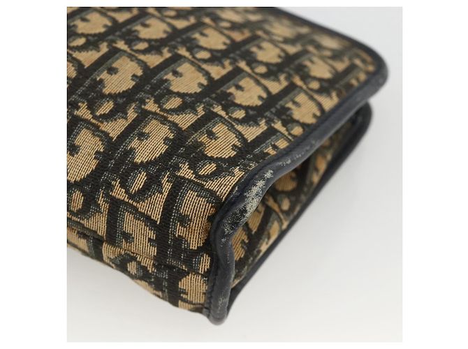 Pochette in tela Trotter Christian Dior Blu Navy Argento Auth bs34339 - vista 10