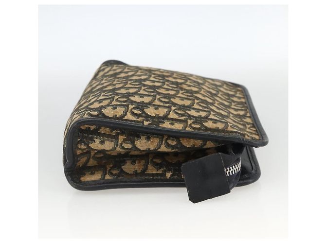 Pochette in tela Trotter Christian Dior Blu Navy Argento Auth bs34339 - vista 5