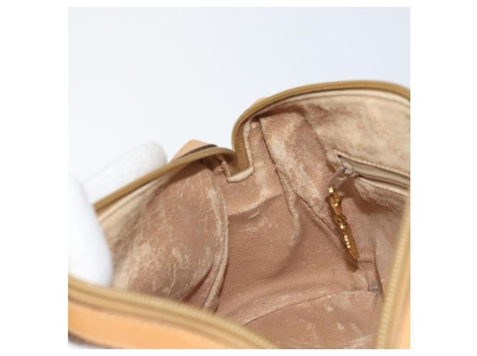 Gucci Borsa a Spalla Micro GG Supreme PVC Beige Oro Auth ka3521 D'oro - vista 19