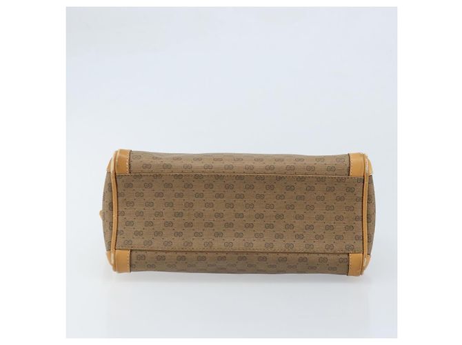 Gucci Borsa a Spalla Micro GG Supreme PVC Beige Oro Auth ka3521 D'oro - vista 9