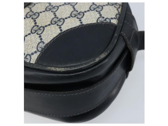 Borsa a Spalla Gucci GG Supreme Sherry Line PVC Blu Navy Oro Auth BAZ417 D'oro - vista 10