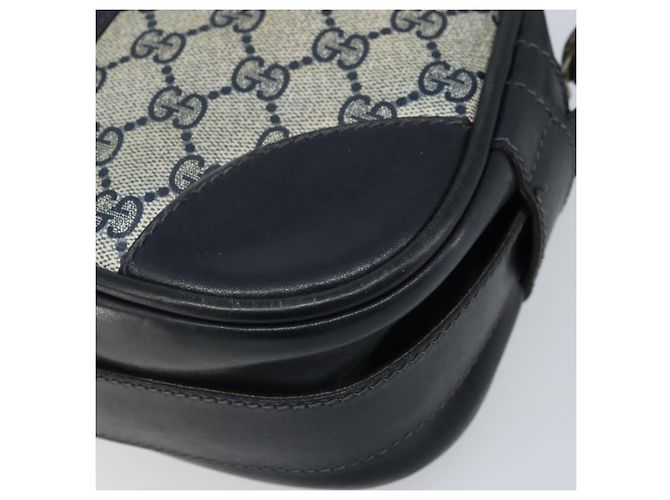 Borsa a Spalla Gucci GG Supreme Sherry Line PVC Blu Navy Oro Auth BAZ417 D'oro - vista 12