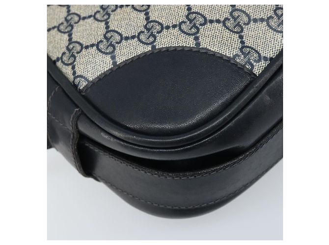 Borsa a Spalla Gucci GG Supreme Sherry Line PVC Blu Navy Oro Auth BAZ417 D'oro - vista 13
