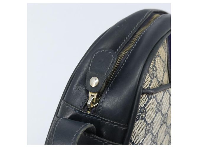 Borsa a Spalla Gucci GG Supreme Sherry Line PVC Blu Navy Oro Auth BAZ417 D'oro - vista 16