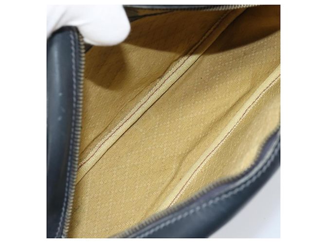 Borsa a Spalla Gucci GG Supreme Sherry Line PVC Blu Navy Oro Auth BAZ417 D'oro - vista 18