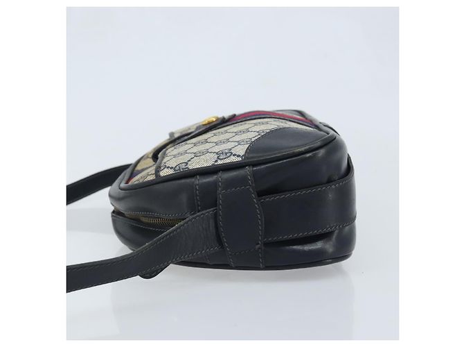 Borsa a Spalla Gucci GG Supreme Sherry Line PVC Blu Navy Oro Auth BAZ417 D'oro - vista 5