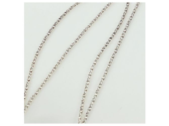 Autre Marque Collana a nodo centrale in doppia corda TIFFANY&Co. in argento Ag925 Auth am11156SAM - vista 4