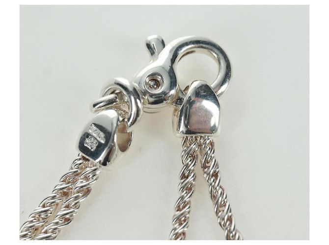 Autre Marque Collana a nodo centrale in doppia corda TIFFANY&Co. in argento Ag925 Auth am11156SAM - vista 9