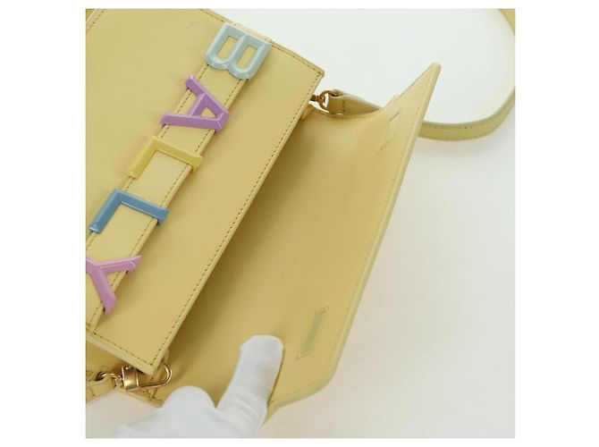 BALLY Borsa in pelle con logo BALLY limitata a 30 pezzi oro giallo Auth am11184SM D'oro - vista 17