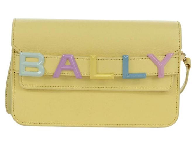 BALLY Borsa in pelle con logo BALLY limitata a 30 pezzi oro giallo Auth am11184SM D'oro - vista 2