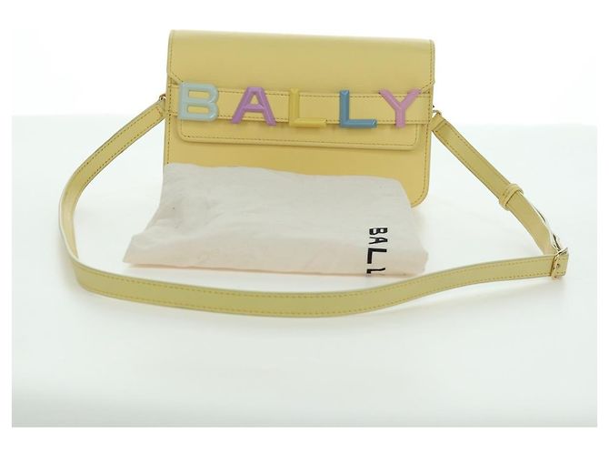 BALLY Borsa in pelle con logo BALLY limitata a 30 pezzi oro giallo Auth am11184SM D'oro - vista 25