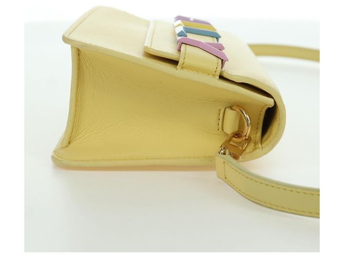 BALLY Borsa in pelle con logo BALLY limitata a 30 pezzi oro giallo Auth am11184SM D'oro - vista 5