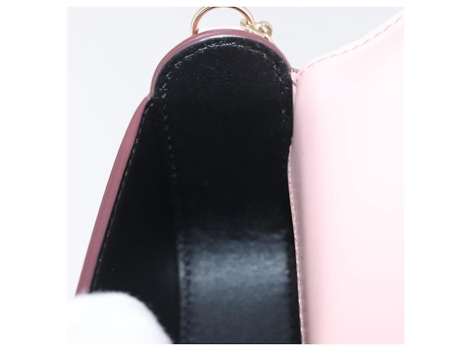 Borsa a spalla a catena Cartier in pelle rosa e oro Auth 167176SM D'oro - vista 19