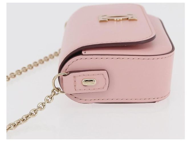 Borsa a spalla a catena Cartier in pelle rosa e oro Auth 167176SM D'oro - vista 5