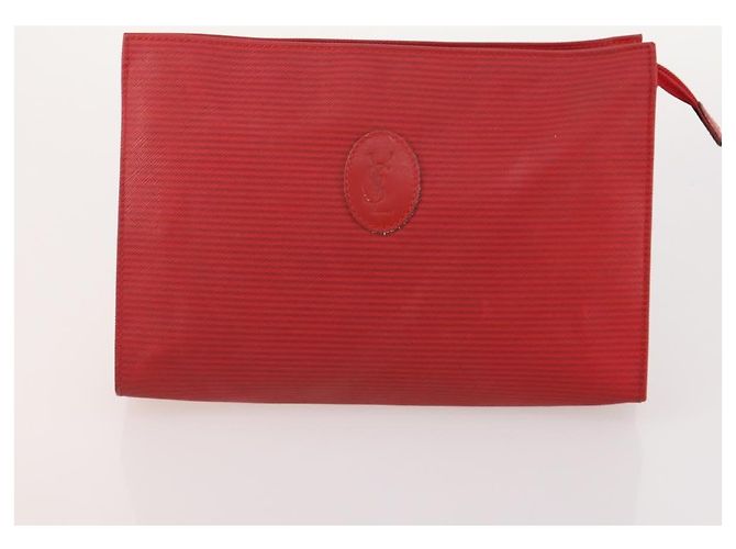 LOUIS VUITTON Borsa Saint Laurent Celine Hermes Gucci PVC 7 Set Beige Auth 155795 Marrone Rosso Monogramma - vista 17