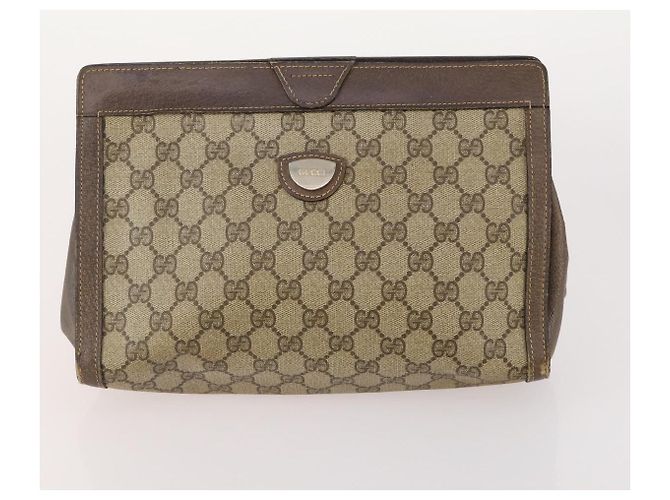 LOUIS VUITTON Borsa Saint Laurent Celine Hermes Gucci PVC 7 Set Beige Auth 155795 Marrone Rosso Monogramma - vista 5