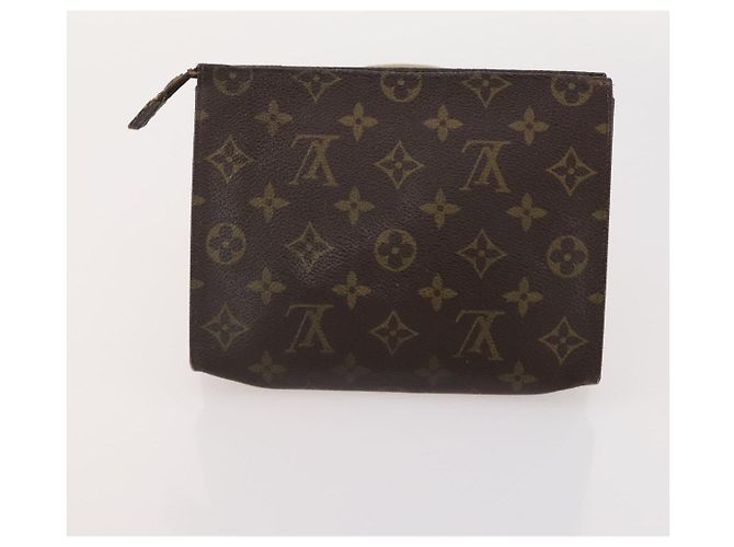 LOUIS VUITTON Borsa Saint Laurent Celine Hermes Gucci PVC 7 Set Beige Auth 155795 Marrone Rosso Monogramma - vista 9