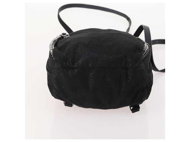 Autre Marque Zaino Falabella in suede nero e argento di Stella McCartney Auth BA11573 - vista 11