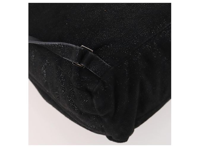 Autre Marque Zaino Falabella in suede nero e argento di Stella McCartney Auth BA11573 - vista 15