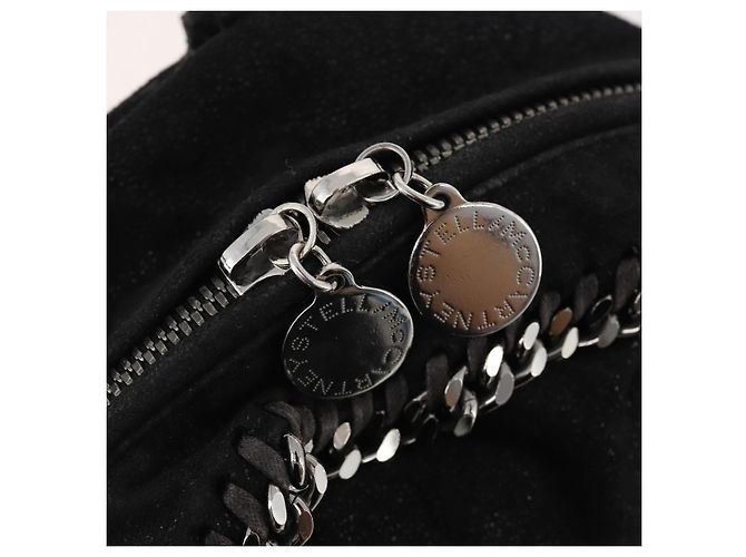 Autre Marque Zaino Falabella in suede nero e argento di Stella McCartney Auth BA11573 - vista 16