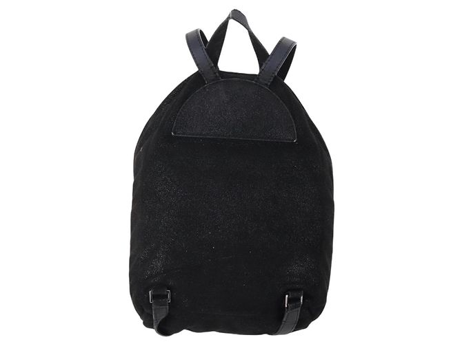 Autre Marque Zaino Falabella in suede nero e argento di Stella McCartney Auth BA11573 - vista 3