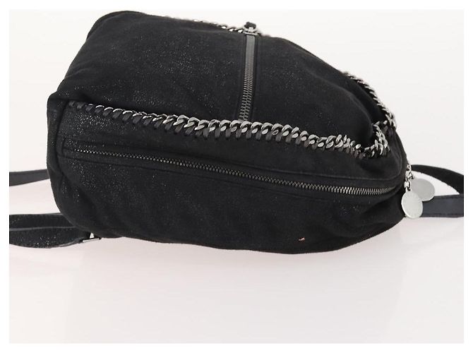 Autre Marque Zaino Falabella in suede nero e argento di Stella McCartney Auth BA11573 - vista 4