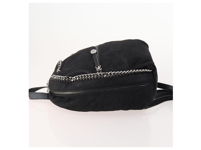 Autre Marque Zaino Falabella in suede nero e argento di Stella McCartney Auth BA11573 - vista 5