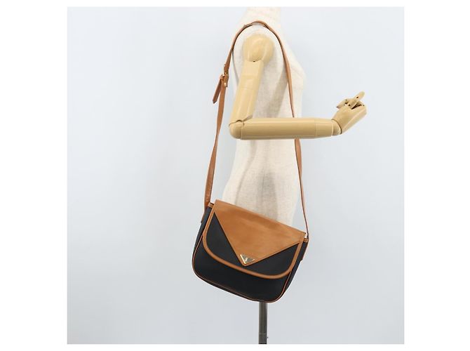 SAINT LAURENT Shoulder Bag Leather Black Gold Auth 166787 Golden - view 24