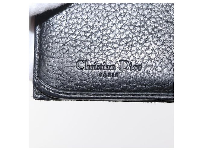 Christian Dior Trotter Canvas Lange Geldbörse Schwarz Silber Auth YKZ413A - Ansicht 14